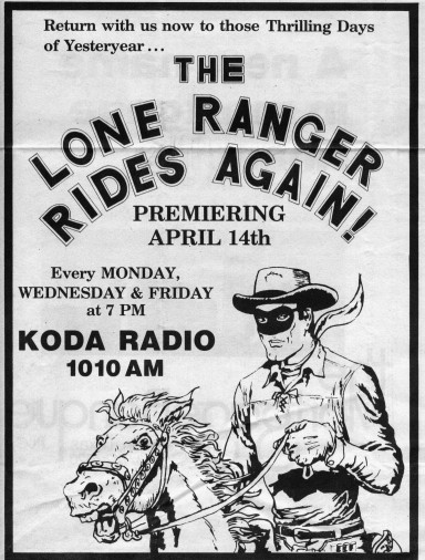 KODA-AM Lone Ranger ad